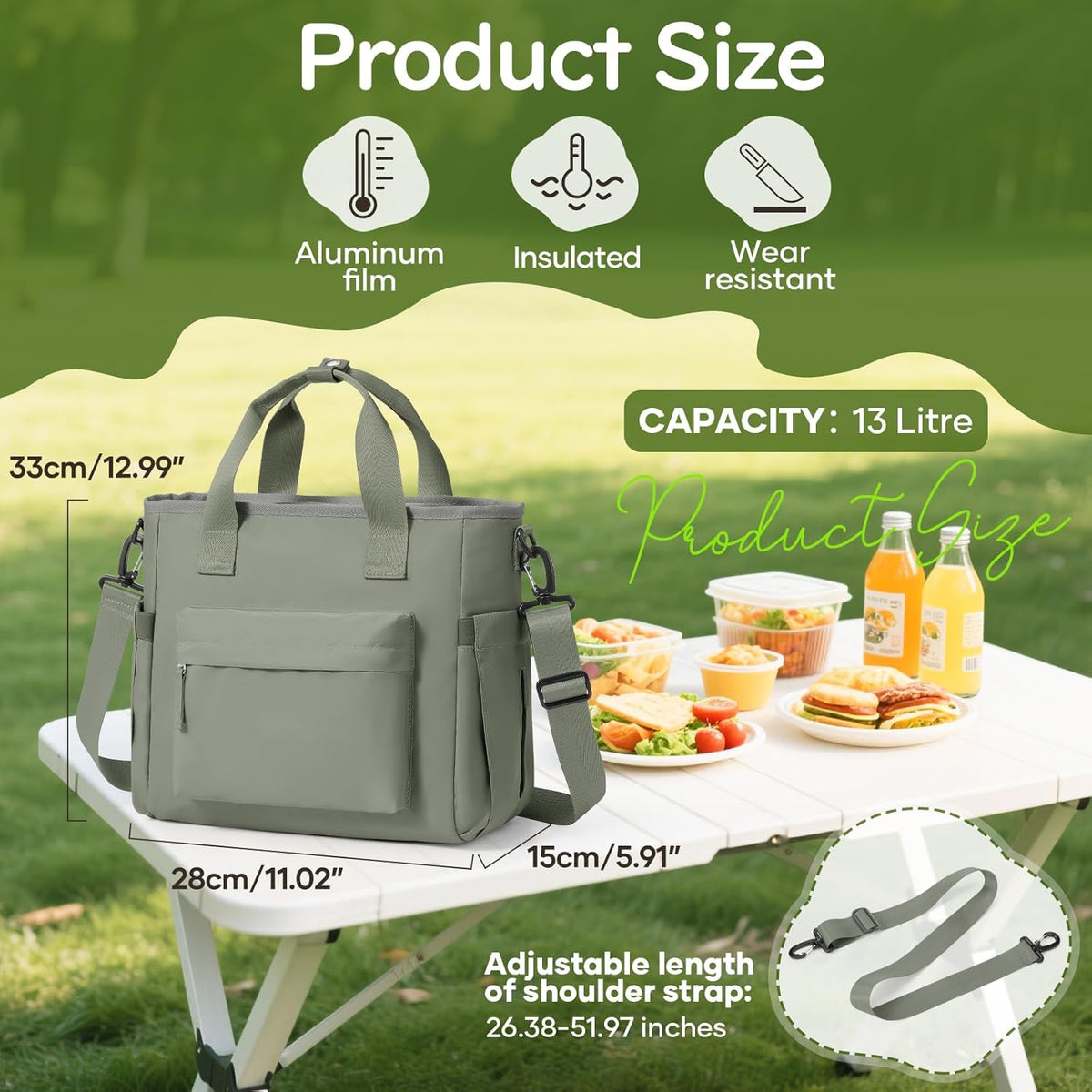 Lunch Bag Insulated Lunch Box Leakproof Lunch Tote Bags for Women Men,Portable Thermal Cooler Bag Lunch Containers with Shoulder Strap for Work, Family, Picnic, School, Outdoor,BBQ C2-Pinkpurple - PuriLite