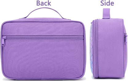 FlowFly Kids Lunch Box Insulated Soft Bag Mini Cooler Back to School Thermal Meal Tote Kit for Girls, Boys, Black - PuriLite