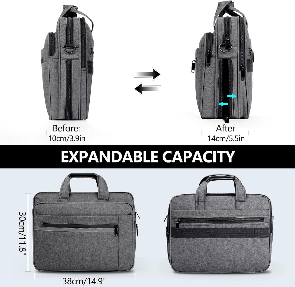 Purilite Select Expandable Laptop Messenger Bag - PuriLite