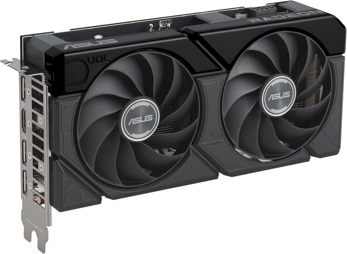 ASUS Prime Radeon™ RX 9060 XT 16GB GDDR6 OC Edition Graphics Card (PCIe 5.0, HDMI/DP 2.1, 2.5-Slot Design, axial-tech Fans, Dual Ball Fan Bearings, Dual BIOS, ASUS GPU Guard) - PuriLite