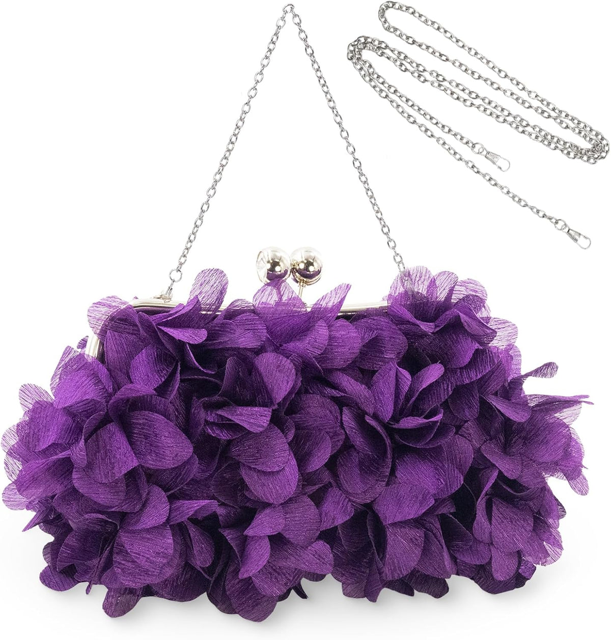 JAMBHALA Clutch Evening Handbags Floral Appliques Small Clutch Purses for Women - PuriLite