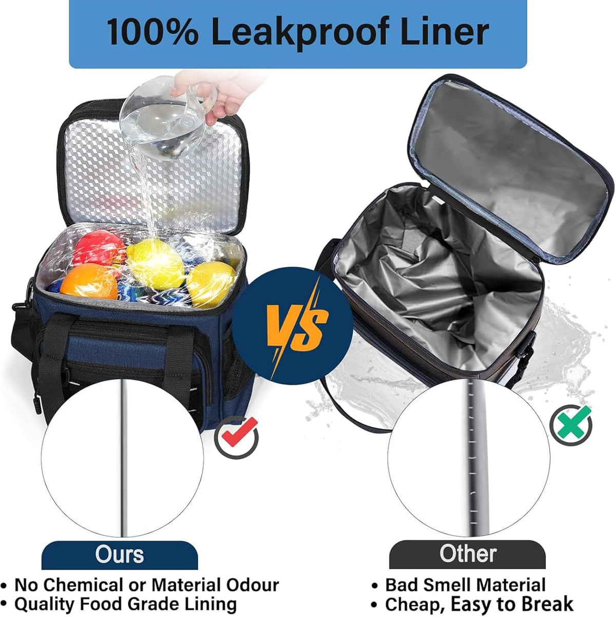 Lunch Box Cooler Bag - Insulated Tactical Lunchbox for Men - XLarge Lunch Pail Lunch Kit for Adults Work Outdoor Shifts Trips Black Camo 25L - PuriLite