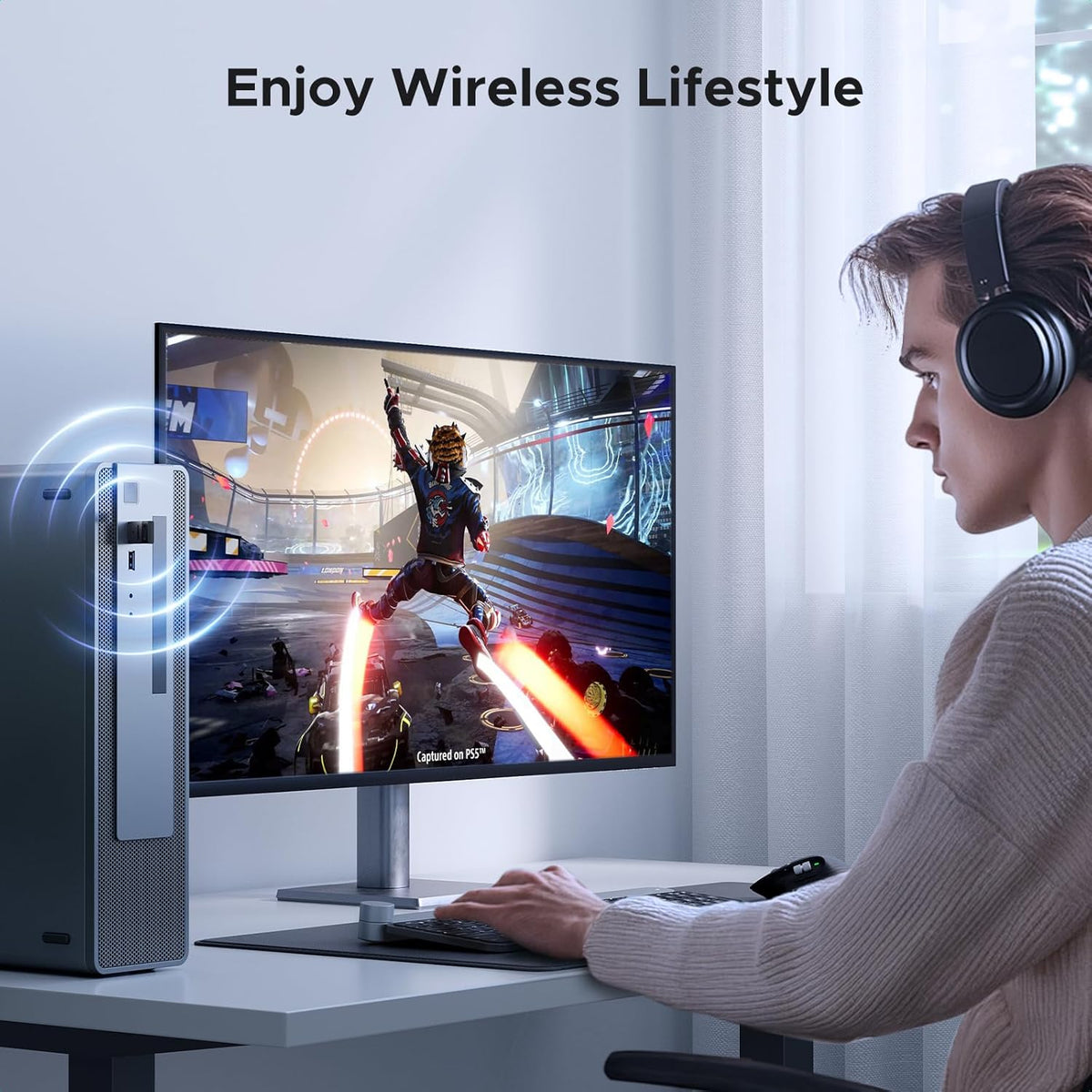 UGREEN Bluetooth 5.4 Adapter for PC, USB Bluetooth Dongle for Windows 11 10 8.1, Plug and Play, Mini-Sized, 5-Devices Connect for Wireless Keyboard Mouse Headphone Speaker - PuriLite