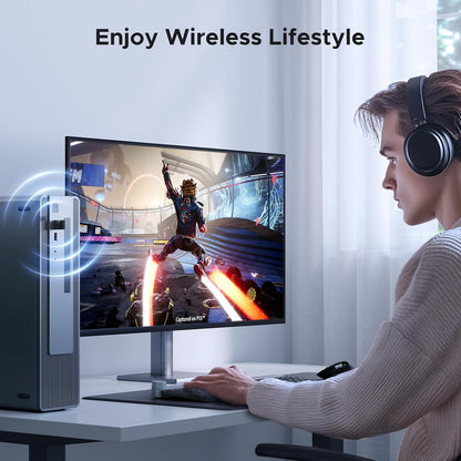 UGREEN Bluetooth 5.4 Adapter for PC, USB Bluetooth Dongle for Windows 11 10 8.1, Plug and Play, Mini-Sized, 5-Devices Connect for Wireless Keyboard Mouse Headphone Speaker - PuriLite