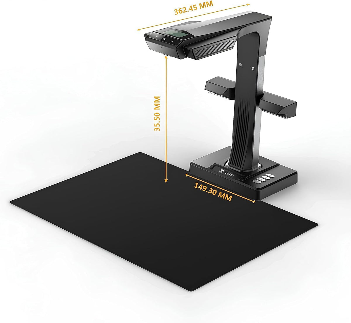 Czur' ET25 Pro Professional Book Scanner, 25MP Document Camera, A3 Overhead Document Scanner, 180+ Languages OCR, Hi-Speed DDR, Support HDMI, USB 2.0, for Windows/MacOS/Linux - PuriLite