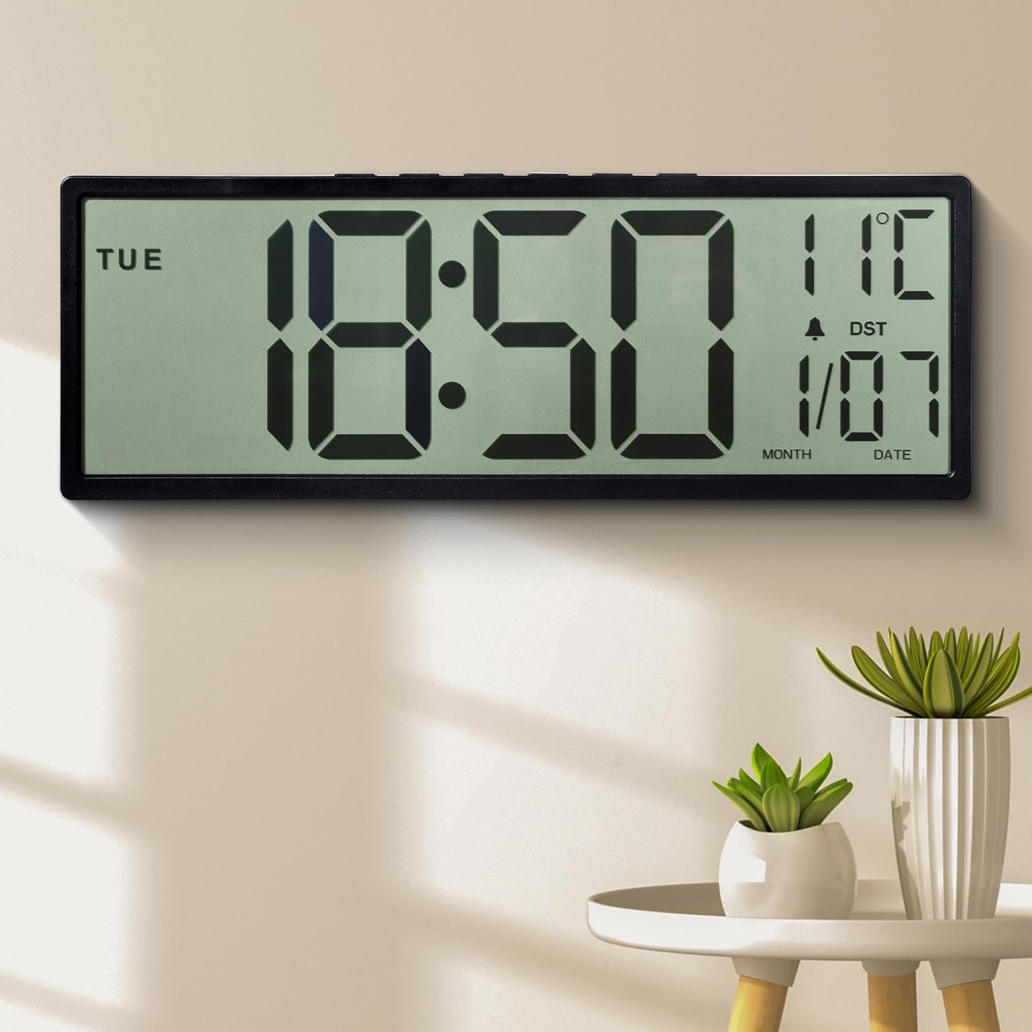 Purilite Select 15.5" Large Digital Wall Clock - PuriLite