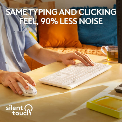 Logitech MK295 Wireless Mouse & Keyboard Combo with SilentTouch Technology, Full Numpad, Advanced Optical Tracking, Lag-Free Wireless, 90% Less Noise - Graphite - PuriLite