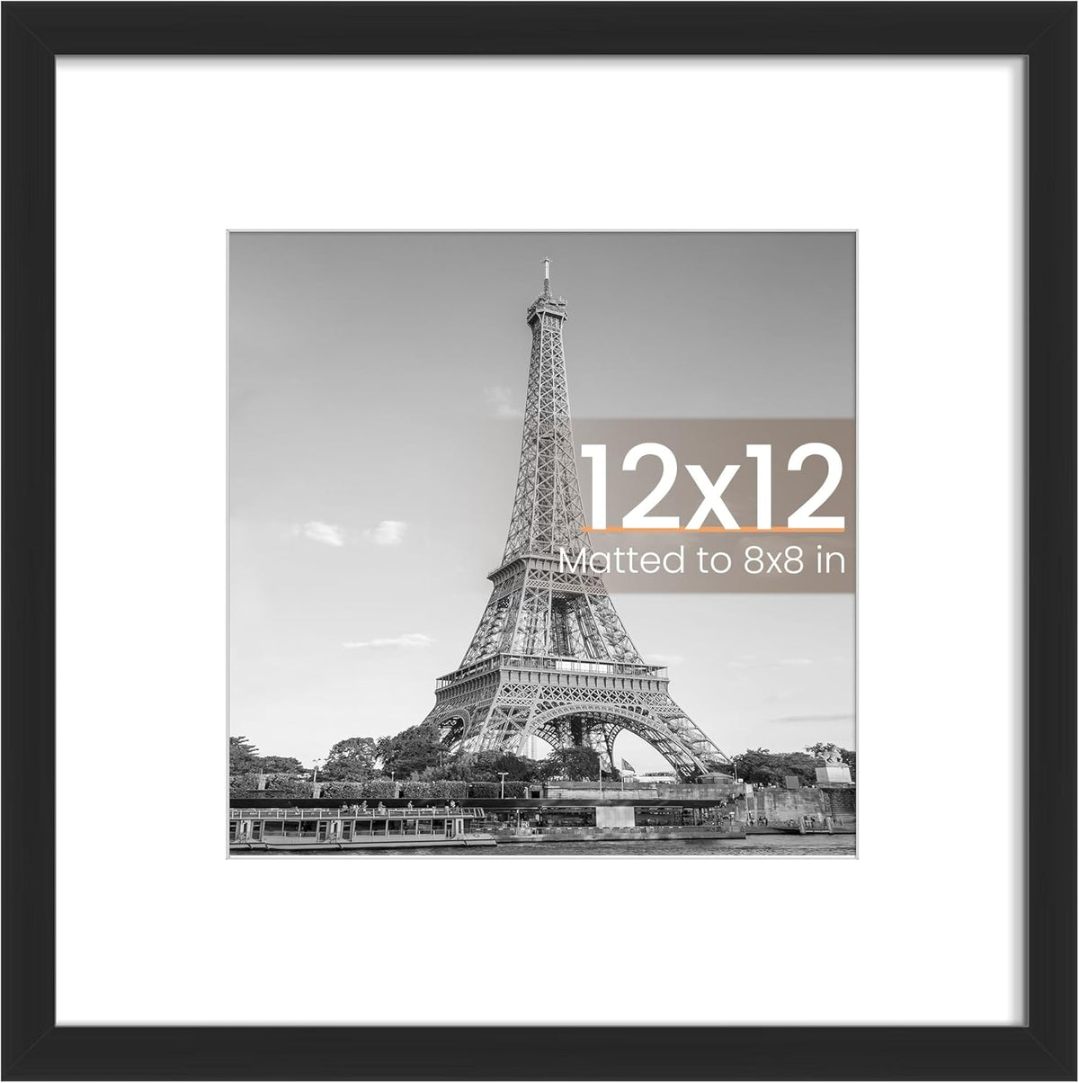 upsimples 11x14 Picture Frame, Display Pictures 8x10 with Mat or 11x14 Without Mat, Wall Hanging Photo Frames, Black - PuriLite