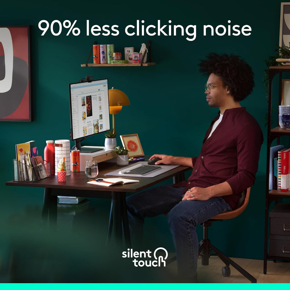 Logitech Signature M650 L Full Size Wireless Mouse - For Large Sized Hands, 2-Year Battery, Silent Clicks, Customizable Side Buttons, Bluetooth, for PC/Mac/Multi-Device/Chromebook - Black - PuriLite