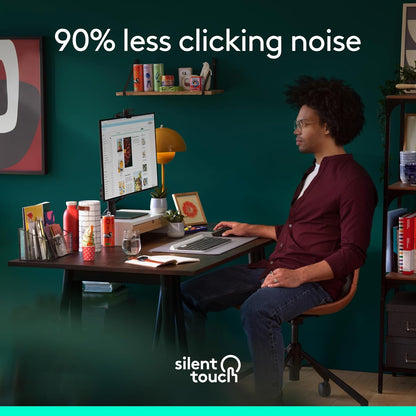 Logitech Signature M650 L Full Size Wireless Mouse - For Large Sized Hands, 2-Year Battery, Silent Clicks, Customizable Side Buttons, Bluetooth, for PC/Mac/Multi-Device/Chromebook - Black - PuriLite