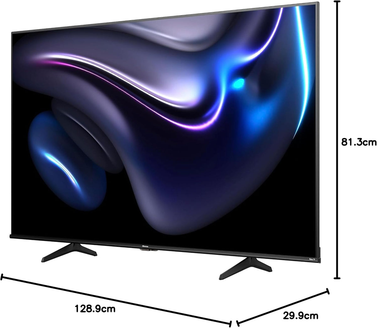 Hisense 58R63N-58 inch 4K UHD HDR LED Roku Smart TV-2024 - PuriLite