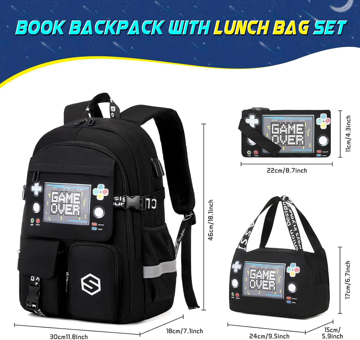 Scothen Cool Luminous School Backpacks for Boys - PuriLite