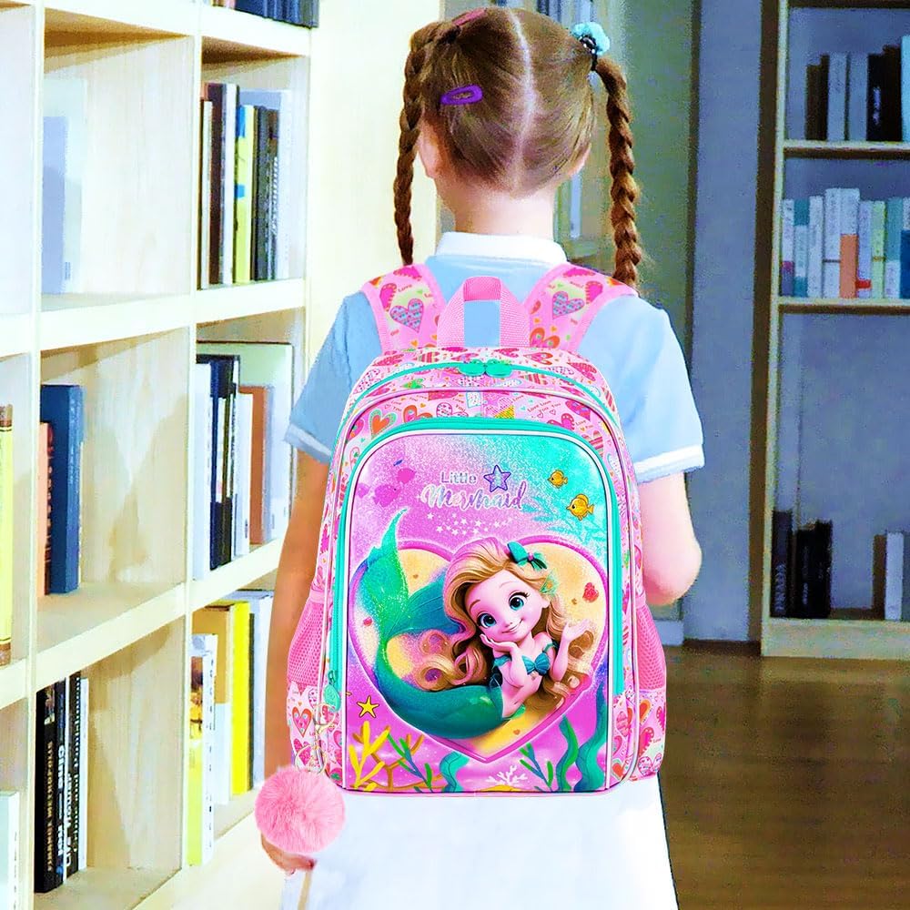 3pcs Backpack for Boys and Girls, 16” Kids Kindergarten Bookbag with Lunch Box, Cute Elementary Backpacks for Boy Girl - PuriLite