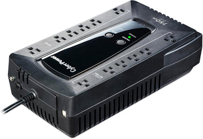 CyberPower AVRG900LCD Intelligent LCD UPS System, 900VA/480W, 12 Outlets, AVR, Compact - PuriLite