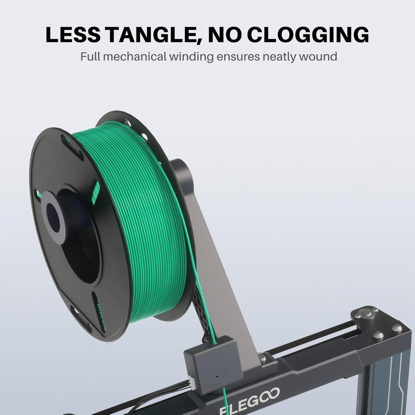 ELEGOO PLA+ Filament 1.75mm Black 4KG, PLA Plus 3D Printer Filament, Dimensional Accuracy +/- 0.02 mm, Tough & High Strength, Fit for Most FDM Printers(1KG/Spool, 2.2 lbs) - PuriLite