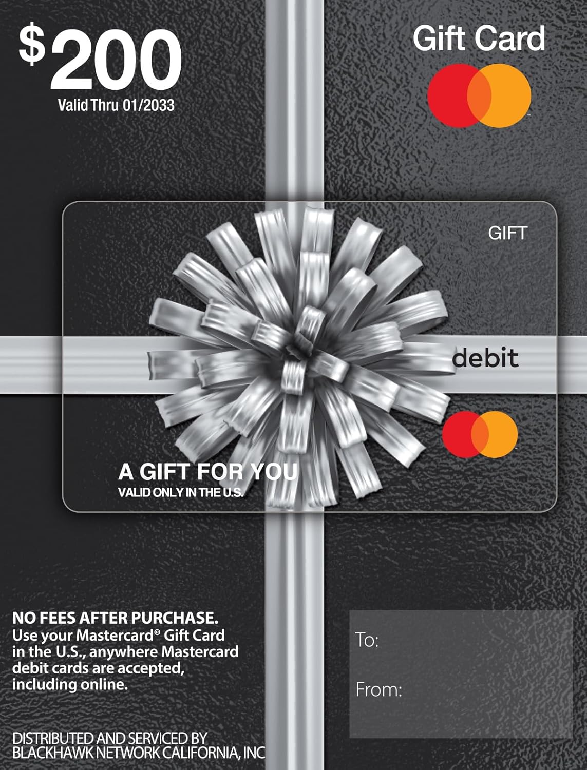 $200 Mastercard Gift Card (plus $6.95 Purchase Fee) - PuriLite