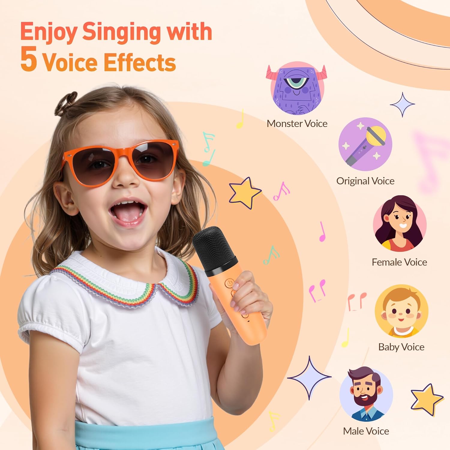 Mini Karaoke Machine, Portable Bluetooth Karaoke Speaker with 2 Wireless Microphones and Party Lights for Kids and Adults, Birthday Gifts for Girls Boys Family Home Party (Hotpink) - PuriLite