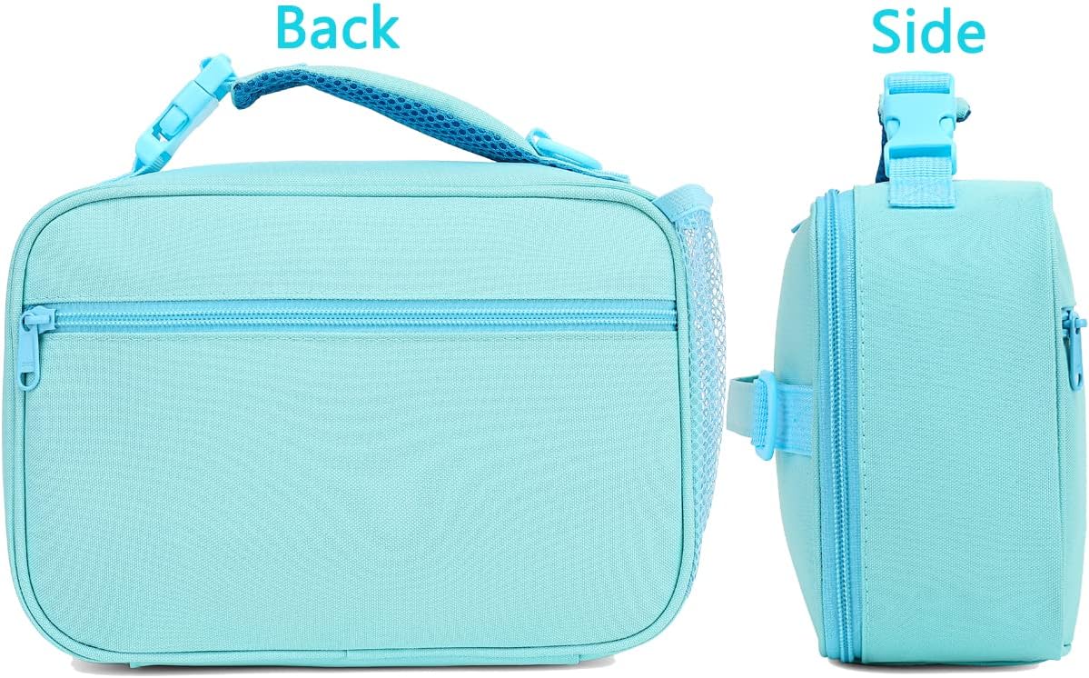 FlowFly Kids Lunch Box Insulated Soft Bag Mini Cooler Back to School Thermal Meal Tote Kit for Girls, Boys, Black - PuriLite