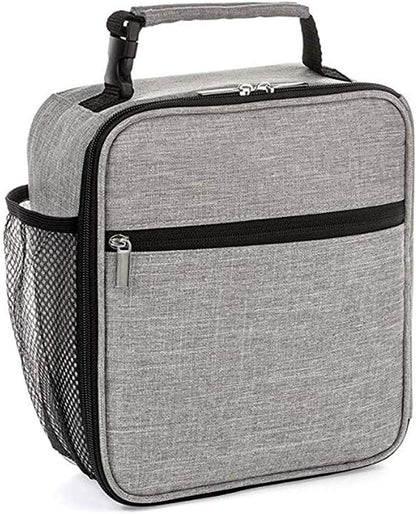Insulated Lunch Bag, Leakproof Portable Lunch Box for Women Men Boys Girls, Large Capacity Cooler Bag with Handle and Bottle Pocket for Office School Camping Hiking Outdoor Beach Picnic (Black) - PuriLite