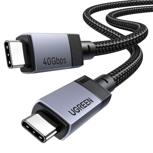 UGREEN 240W USB C Cable 40Gbps USB C to USB C Cable USB4.0 GEN3 8K 60Hz PD 3.1 Video Cable Compatible with USB C Monitors, Hubs, Docks, MacBook Air, iPhone 16 15 Pro Max, Galaxy S25 S24 Ultra, 3 Feet - PuriLite