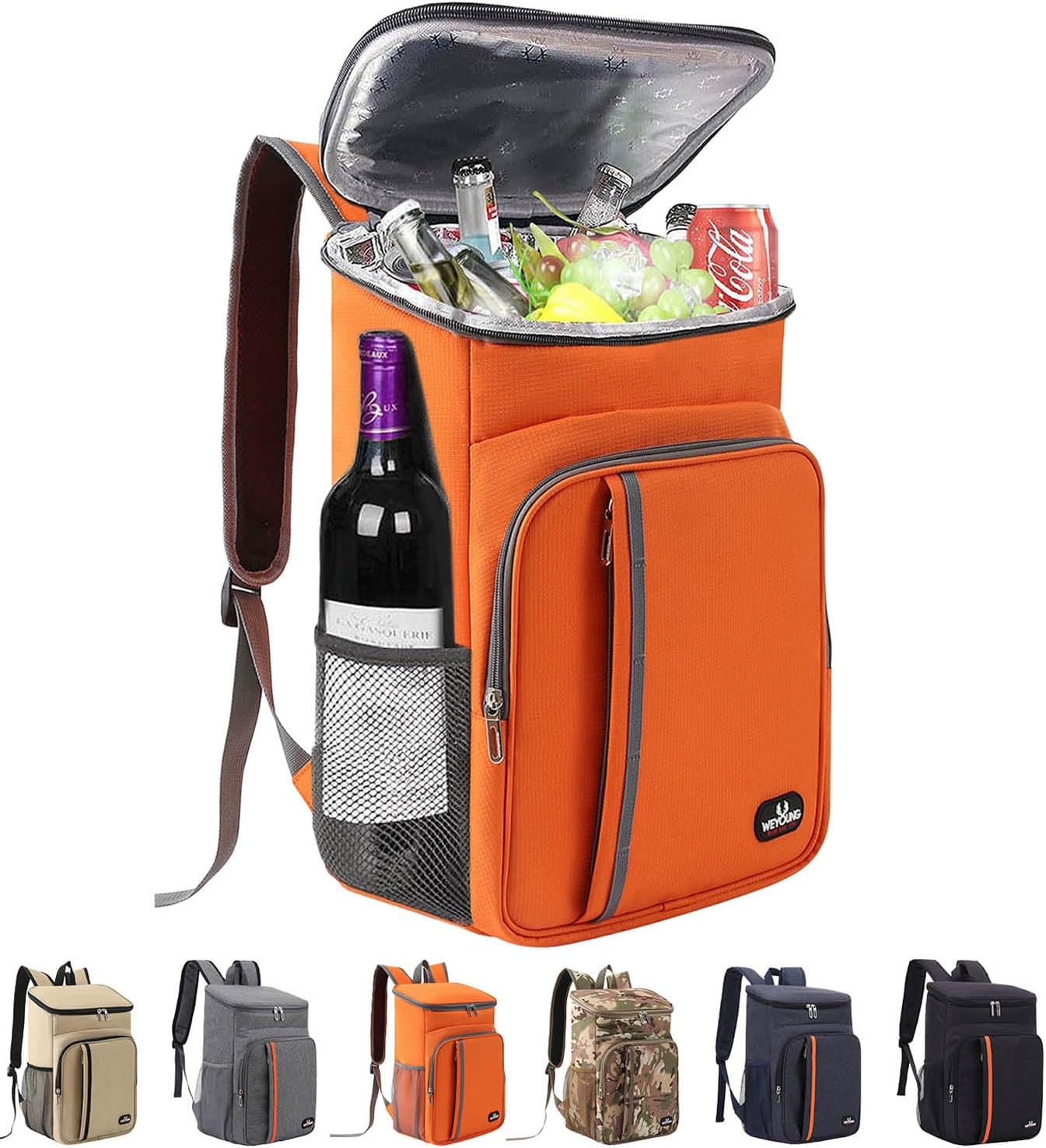 Bagtopia Camping Cooler Backpack 25 Cans, Leak Proof Insulated Thermal Bag, Beach Travel Picnic Lunch Backpack for Men Women - PuriLite