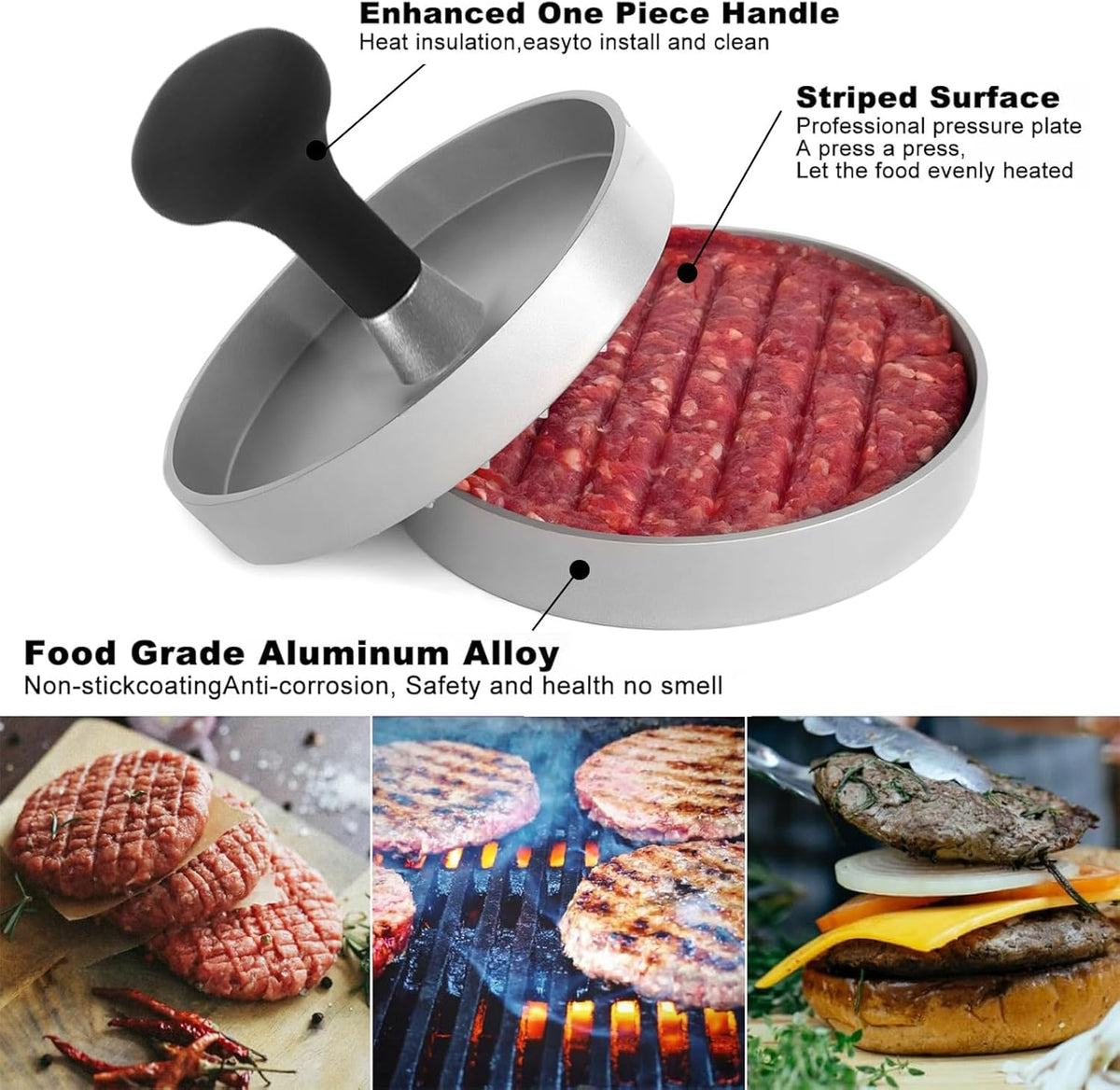 Purilite Select Aluminum Burger Press Patty Maker - PuriLite
