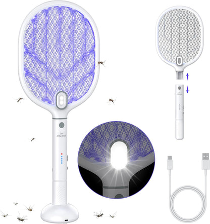 PALONE Bug Zapper Racket ,Fly Swatter with Light, Detachable Dual Modes Fly Zapper for Indoor Outdoor (1 Pack) - PuriLite