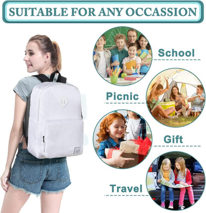 VASCHY Lightweight School Backpack for Women with Sleeve for 14" Laptop - PuriLite