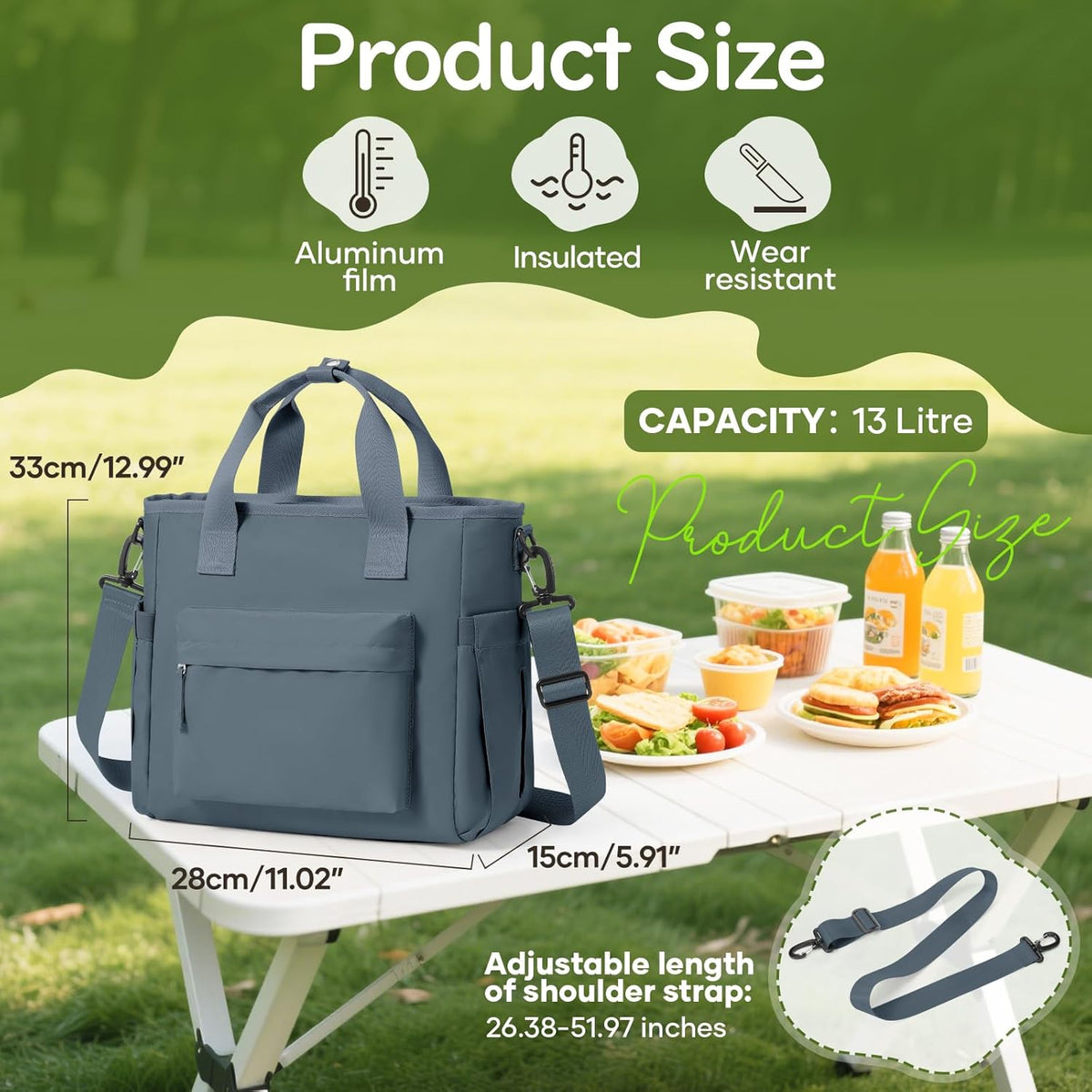 Lunch Bag Insulated Lunch Box Leakproof Lunch Tote Bags for Women Men,Portable Thermal Cooler Bag Lunch Containers with Shoulder Strap for Work, Family, Picnic, School, Outdoor,BBQ C2-Pinkpurple - PuriLite