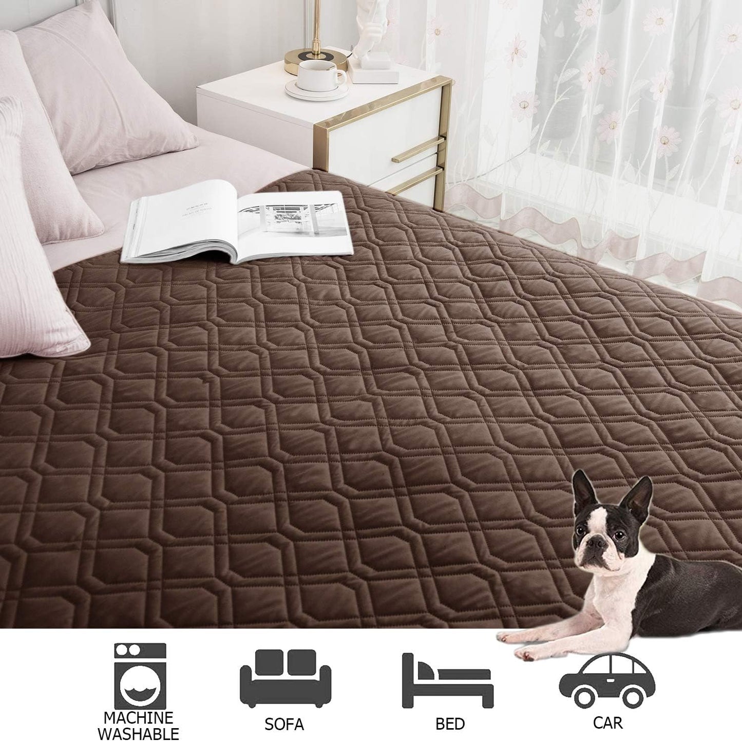 Ameritex Waterproof Dog Bed Cover Pet Blanket for Furniture Bed Couch Sofa Reversible - PuriLite