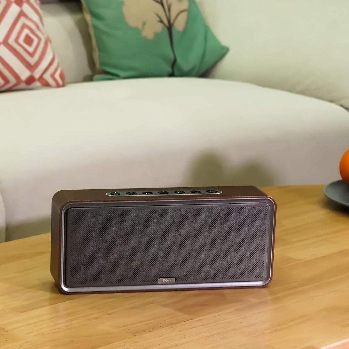 DOSS SoundBox XL Bluetooth Speaker with Subwoofer, 32W Loud Sound with Booming Bass, Dual DSP Technologies, 10H Playtime, USB-C, TWS, 2.1 Audio Channel for Home, Indoor and Office - Gold - PuriLite