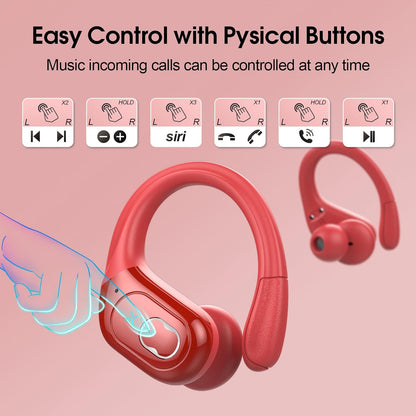 STECEi Wireless Earbuds 75hrs Bluetooth 5.4 Headphone Sport, Bluetooth Earbuds HiFi Stereo Over Ear Bud with Earhooks, ENC Noise Cancelling Mic, IP7 Waterproof Wireless Earphone for Workout/Running - PuriLite