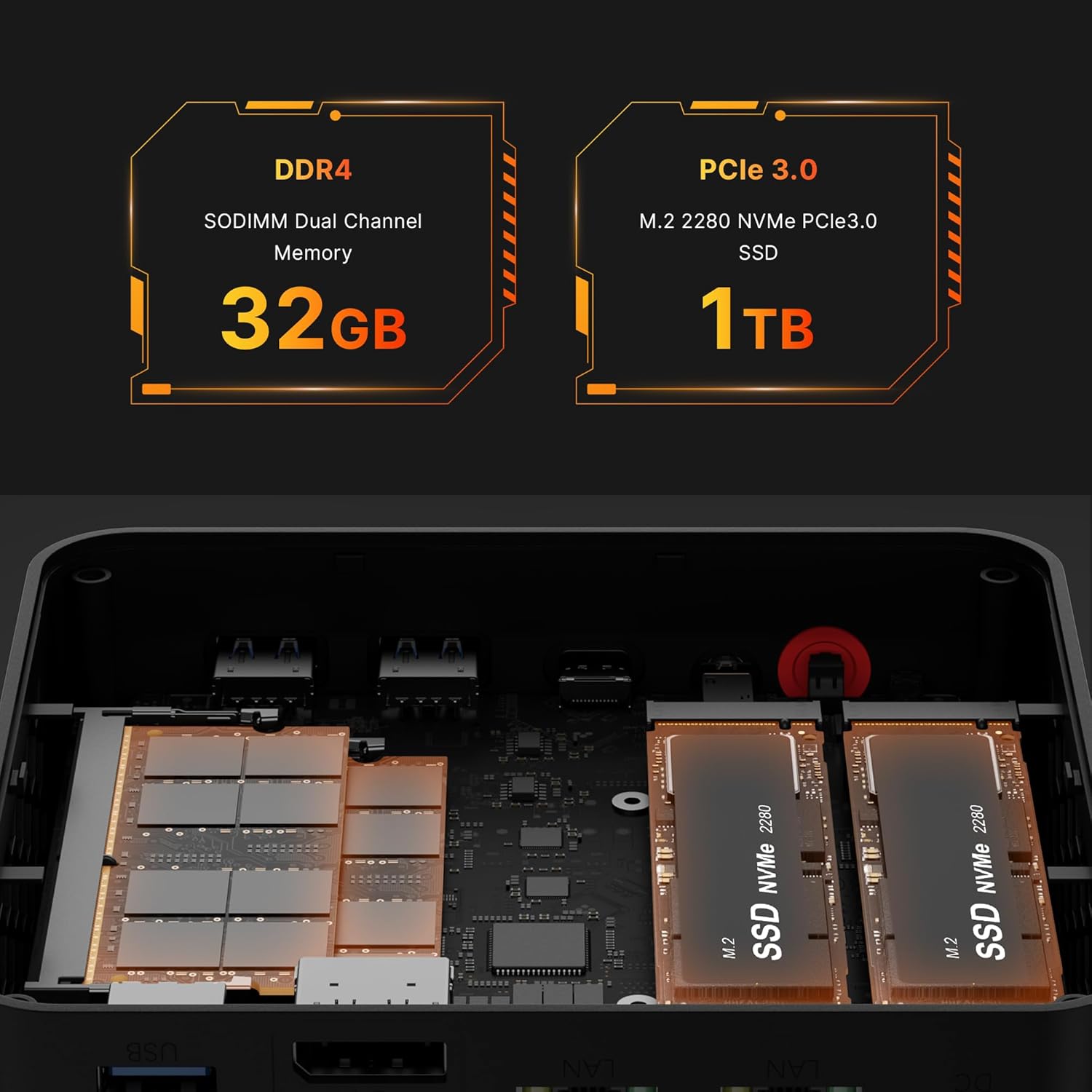 BOSGAME M4 Mini PC Oculink, AMD Ryzen 7 8745HS 32GB DDR5 RAM 1TB PCIe4.0 SSD,Radeon 780M Quad Displays,USB4,Dual LAN 2.5GbE LAN Micro Desktop Computer - PuriLite