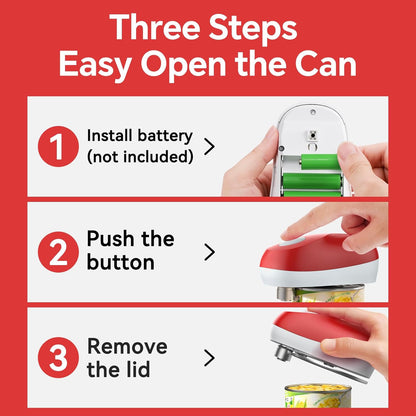 Osnil Rechargeable Electric can Opener for Seniors, Arthritis and Mum Automatic Open Any Size can with Smooth Edge Food-Safe with Rechargeable Battery and USB Cable - PuriLite