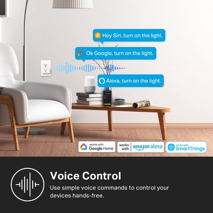 Kasa Smart Plug Mini by TP-Link (HS103P2) - Smart Home WiFi Outlet Works with Alexa, Echo and Google Home, No Hub Required, Remote Control, 2.4GHz WiFi Required, 15 Amp, UL Certified, 2-Pack, White - PuriLite