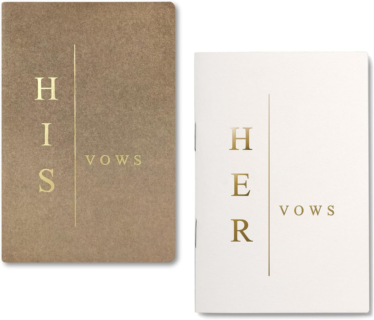 GroomBrideGifts Wedding Vow Book for His and Hers, Soft Touch, Perfectly Sized Bride and Groom Vow Books, Wedding Essentials, Wedding Registry Ideas, His and Hers Gifts - PuriLite