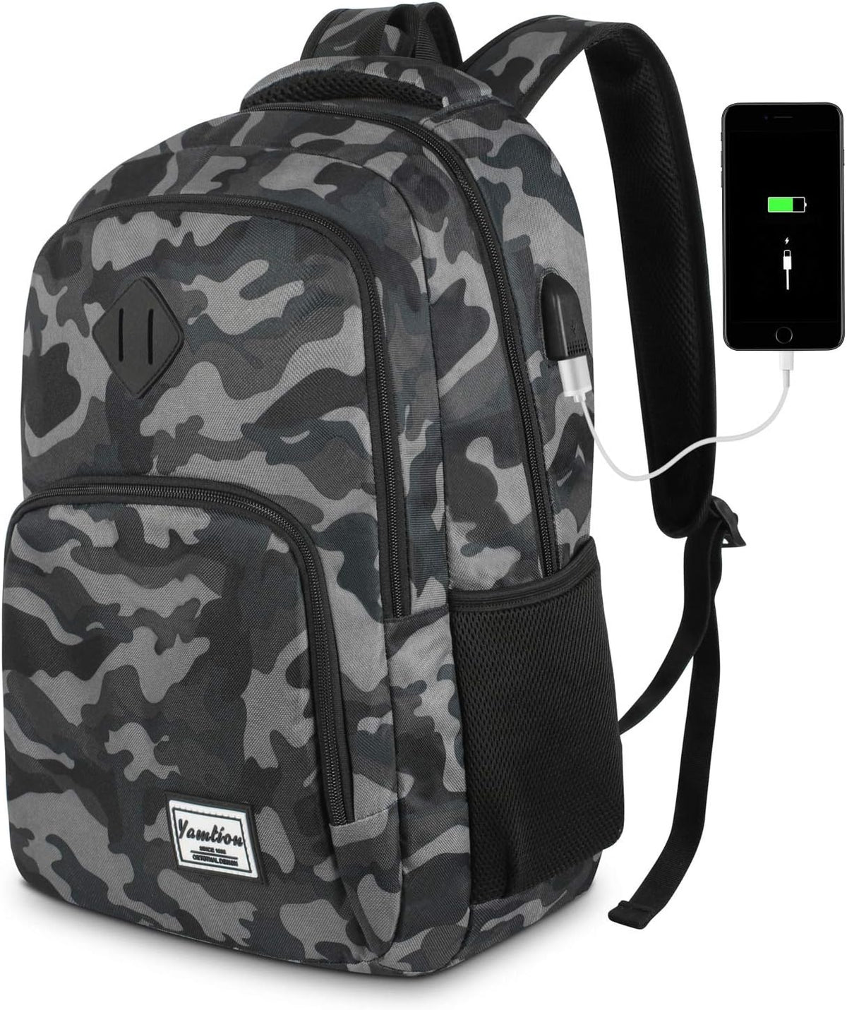 Backpack for Teen Girls,Boys School Backpack for Women with USB,College Backpack,Big Flower - PuriLite
