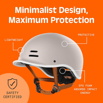 Retrospec Remi Adult Bike Helmet for Men & Women - Bicycle Helmet for Commuting, Road Biking, Skating with Adjustable Ergo Knob Dial - PuriLite