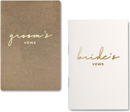 GroomBrideGifts Wedding Vow Book for His and Hers, Soft Touch, Perfectly Sized Bride and Groom Vow Books, Wedding Essentials, Wedding Registry Ideas, His and Hers Gifts - PuriLite