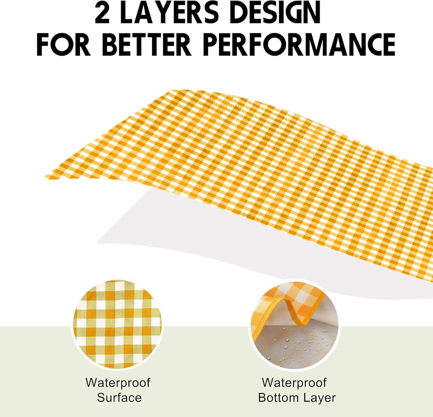 SAMSIER Large Outdoor Picnic Blankets Waterproof Foldable, Beach Blanket Sandproof Portable, Cute Picnic Mat Washable (Navy Blue, 60"×80") - PuriLite