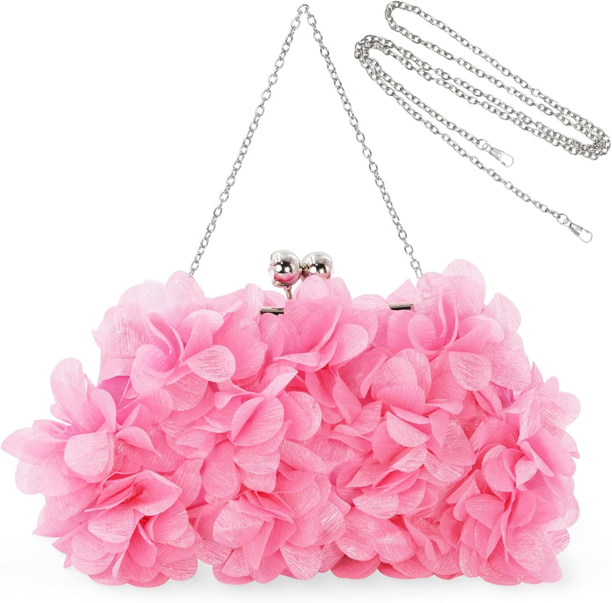 JAMBHALA Clutch Evening Handbags Floral Appliques Small Clutch Purses for Women - PuriLite