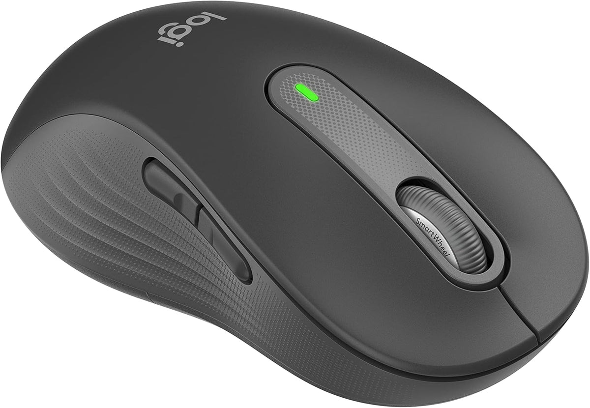 Logitech Signature M650 L Full Size Wireless Mouse - For Large Sized Hands, 2-Year Battery, Silent Clicks, Customizable Side Buttons, Bluetooth, for PC/Mac/Multi-Device/Chromebook - Black - PuriLite