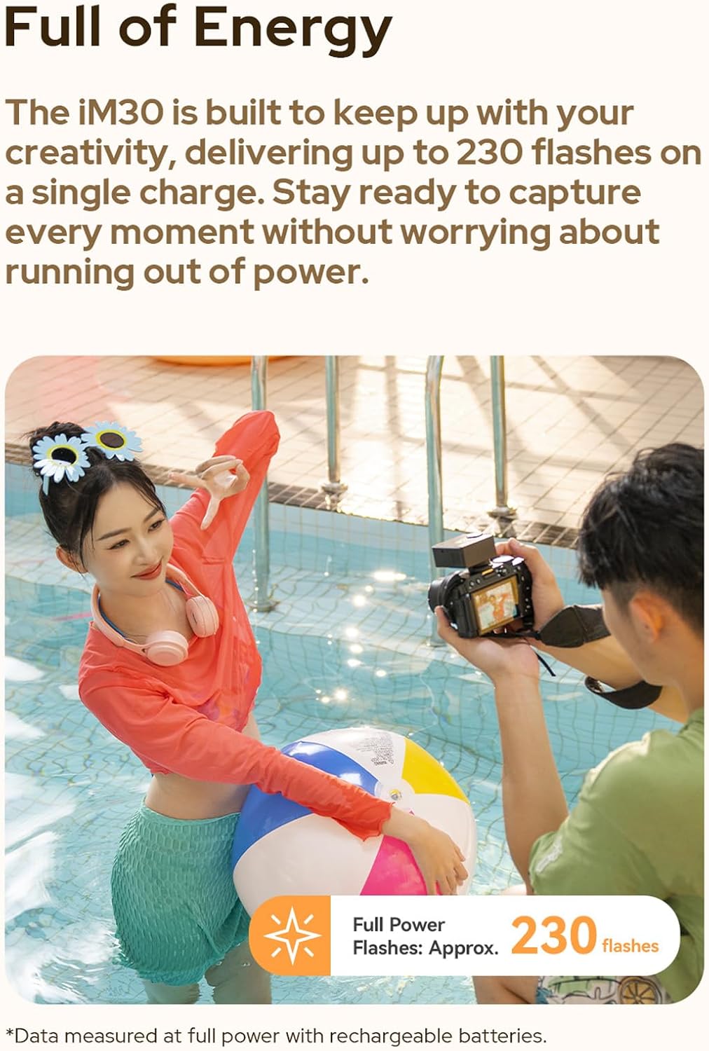 Godox iM20 Mini Flash On-Camera Speedlite with 5 Power Levels, 3s Recycle Time, 440 Full Power Flashes, Built-in Battery Replacement for Canon Nikon Sony Mirrorless Cameras - PuriLite