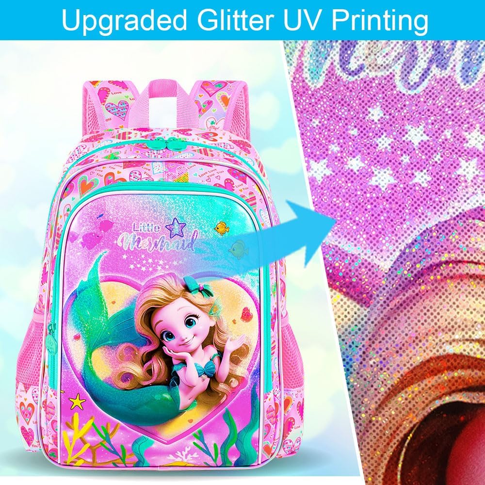 3pcs Backpack for Boys and Girls, 16” Kids Kindergarten Bookbag with Lunch Box, Cute Elementary Backpacks for Boy Girl - PuriLite