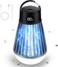 Eachway Bug Zapper Outdoor, 2 in 1 Powered Mosquito Zappers Killer with 2000mAh Battery & LED Light, 2000V Electric Fly Zapper, Waterproof Insect Zapper for Backyard, Patio (Black) - PuriLite