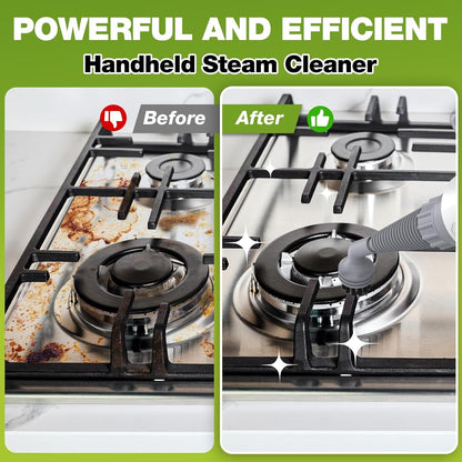 AOTER Pressurized Handheld Steam Cleaner, Portable Steam Cleaner Multipurpose for Home, Multi-Surface Steam Cleaner for Tile, Grout, Windows, Bathroom, Kitchen, Car Cleaning, with 12pcs Accessories - PuriLite