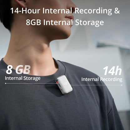 DJI Mic 2 (2 TX + 1 RX + Charging Case), Wireless Lavalier Microphone, Intelligent Noise Cancelling, 32-bit Float Internal Recording, 820 ft.(250m) Range, Microphone for iPhone, Android, Camera - PuriLite