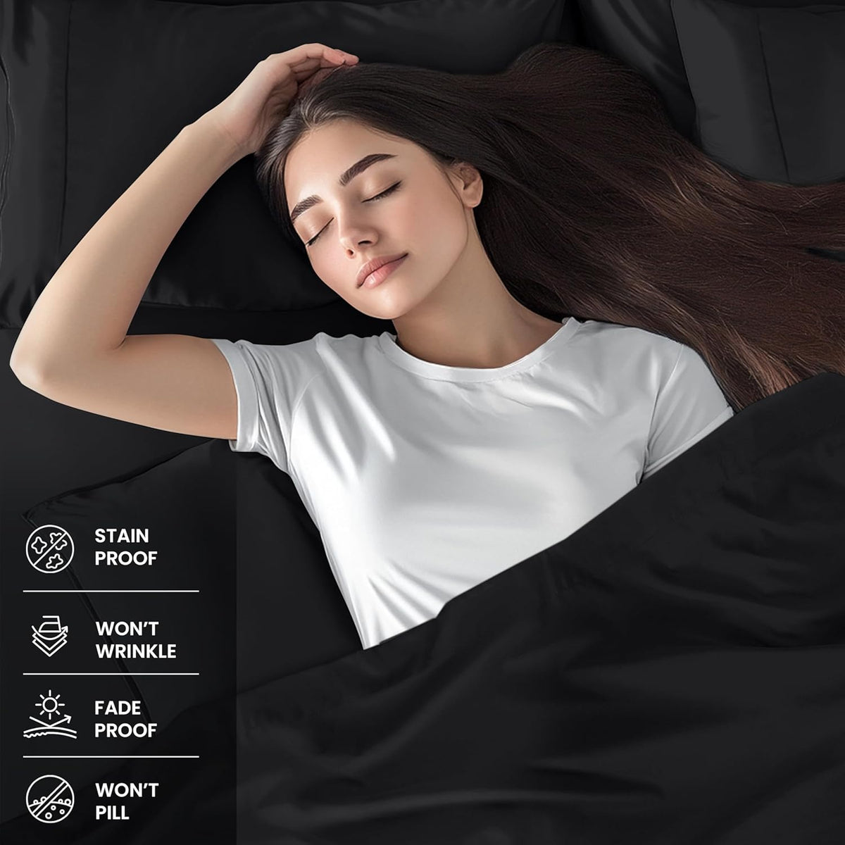 Utopia Bedding Queen Bed Sheet Set - 4 Piece Bedding - Soft Brushed Microfiber Fabric - Shrinkage & Fade Resistant - Easy Care (White) - PuriLite