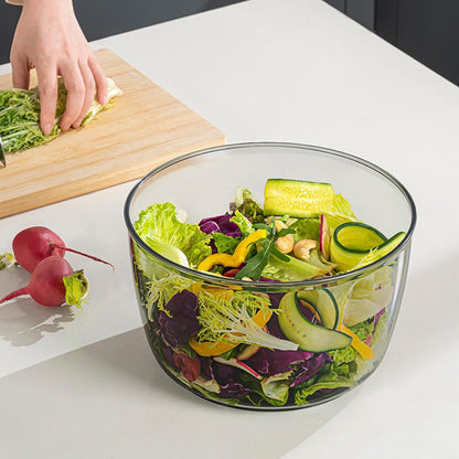 Luocute Salad Spinner, Large Capacity Transparent Fruit and Vegetable Washer Suitable for Kitchen (L 5.91x9.65in) - PuriLite