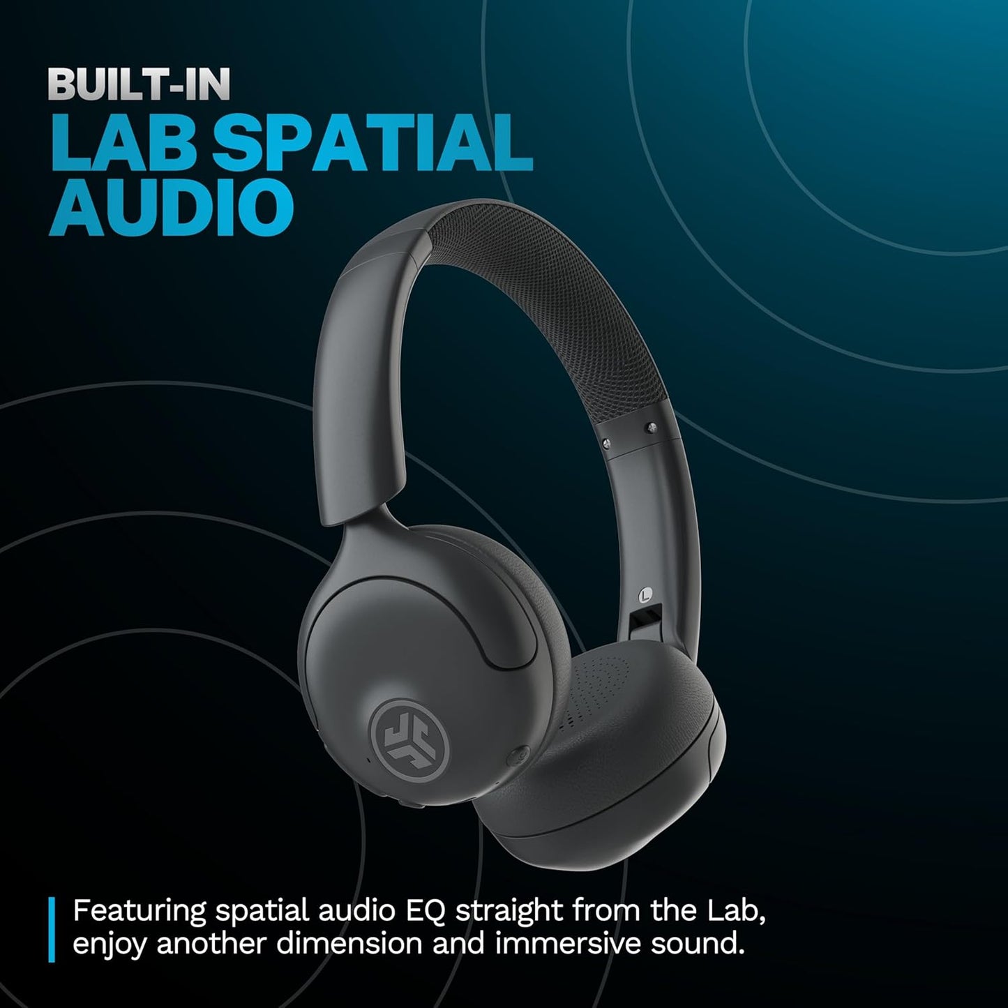 JLab Go Lux ANC Wireless Headphones, Cloud White, Hybrid Active Noise Cancelling, Premium On-Ear Bluetooth Headset, Customizable Sound, Be Aware Mode, Cloud Foam Comfort, Multipoint Connection - PuriLite